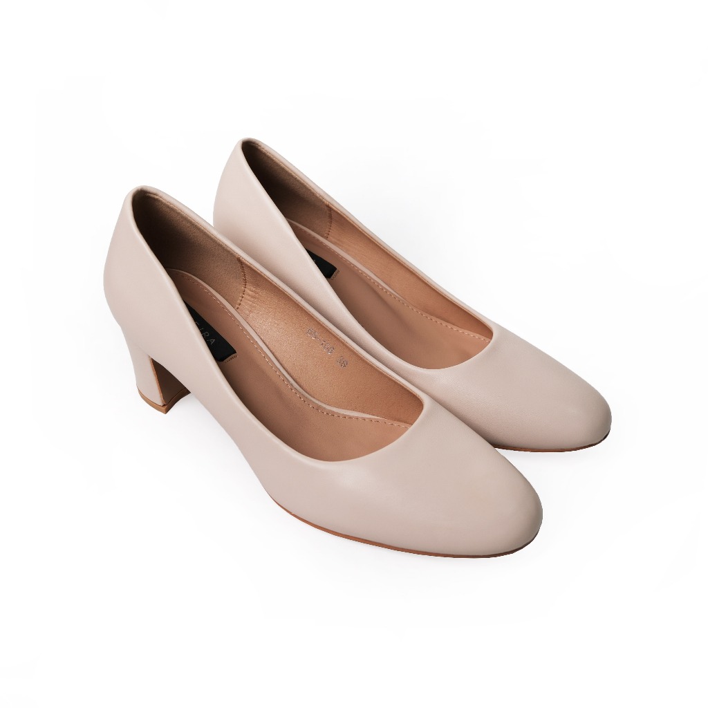 Seira - Tulip heels รองเท้าส้นสูง หัวมน ส้นหนา สูง 1.5 นิ้ว สำหรับใส่ทำงาน (ลด1ไซส์)