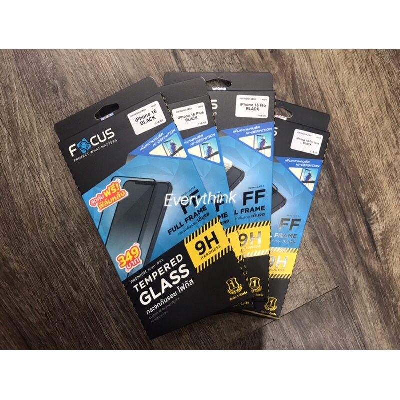 กระจกโฟกัสเต็มจอแบบใส Focus สำหรับ iP16ProMax iP16Pro iP16Plus iP16