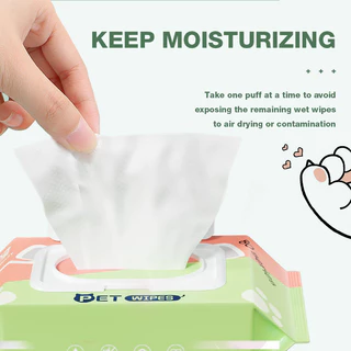 TUBI Pet Wipes สุนัขเช็ดแมวเช็ด การป้องกันแอลกอฮอล์
