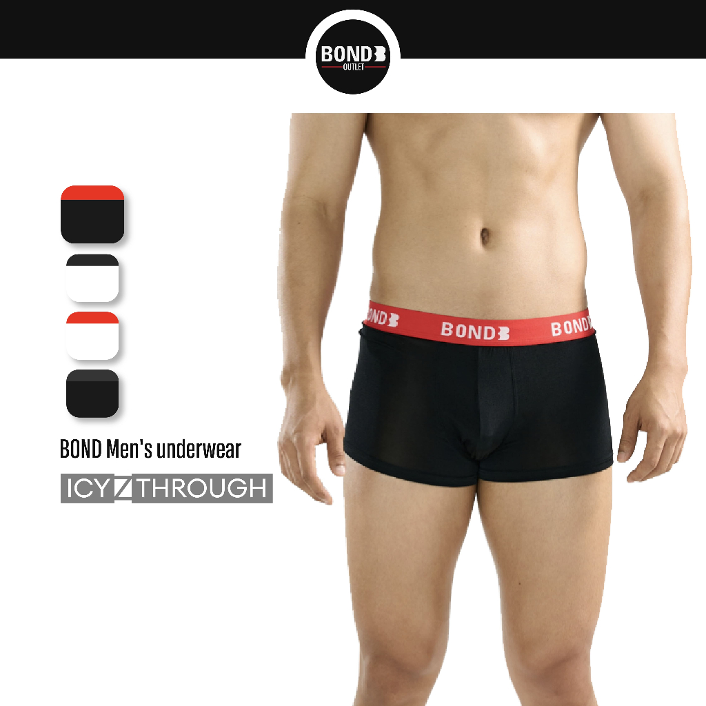 BOND Men's underwear ICY-ZTHROUGH กางเกงชั้นในชายรุ่นไอซี่ซีทรู โปร่งขั้นสุด เย็นสบาย