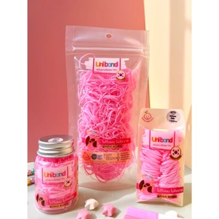 Uniband หนังยางรัดผม ไม่กินผม ไม่ดีดขาดง่าย TPU Mini Plus Size : Pink