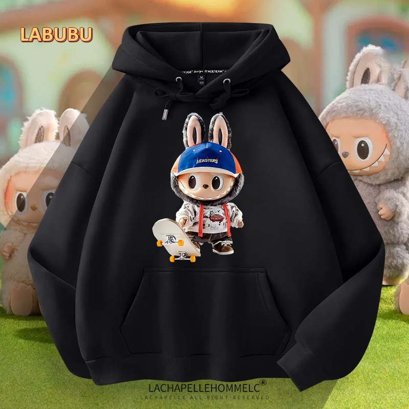 L810จัดส่งด่วนเสื้อฮู้ดแขนยาวคอกลมลายLABUBUสวยผ้าดีใส่สบายฯ