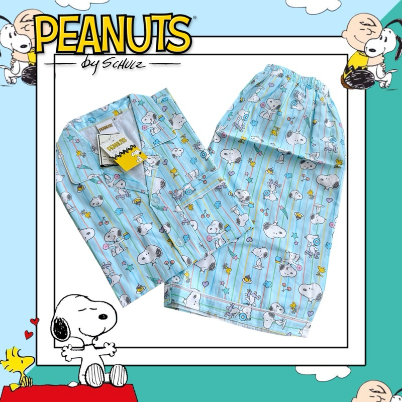 ซื้อ ✨new arrival | ชุดนอน สนูปปี้ Snoopy รอบอก42" ผ้าคอตตอนซาติน ลิขสิทธิ์แท้ ☁️➿princesssleepwear [โค้ดคุ้มเหลือ294.-]