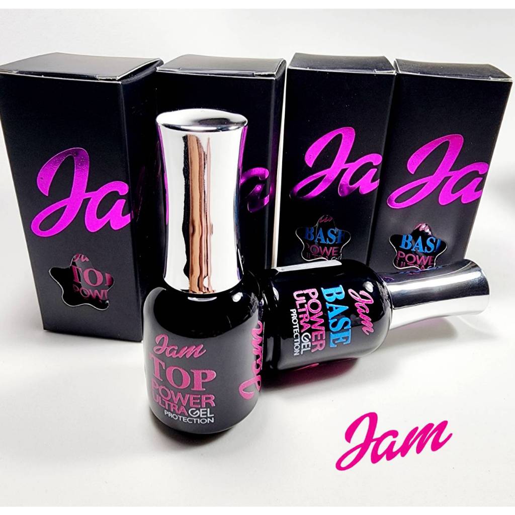 Jam nail brand🆕️Base coat/Top coat รวมเบสทนทานและท้อปสุดเงา Power&Ultra หลายตัวเลือก พร้อมส่ง