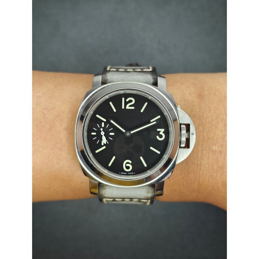 สายนาฬิกา สายหนังวัวแท้ overwrist crazy horse Grey Handmade Leather Strap