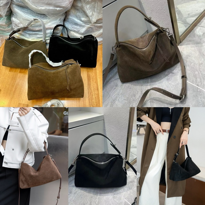 Suede leather กระเป๋าหนังกลับ สะพายไหล่
