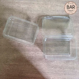 กล่องใส M064(เทียบเท่า E-20)/M065 บรรจุ 50ใบ/แพ็ค ฝาเรียบล็อคในตัวได้ เหมาะสำหนับใส่เอแคลร์ ขนมเค้ก หรือ ขนมอื่นๆได้
