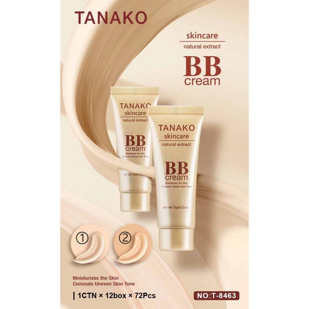 TANAKO Moisture Natural Extract BB Cream บีบีครีมปรับสีผิว สม่ำเสมอ บางเบา เรียบเนียนเป็นธรรมชาติ