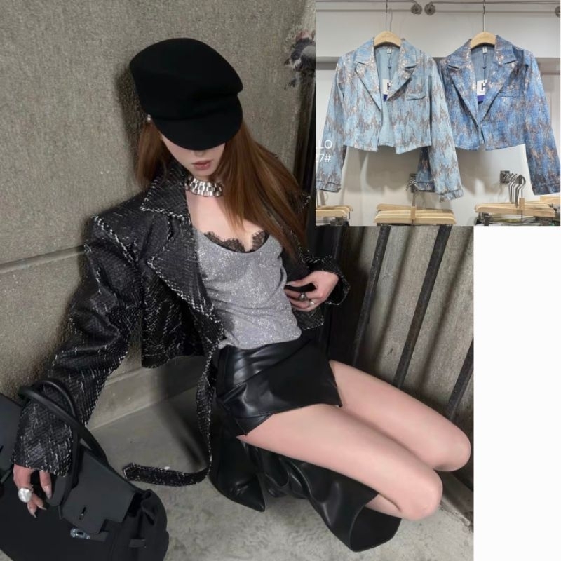jacket ยีนส์ #อ2327 ✁ฟรีไซส์〻รอบอก 36-38" ยาว 16“ มี 1รุ่น