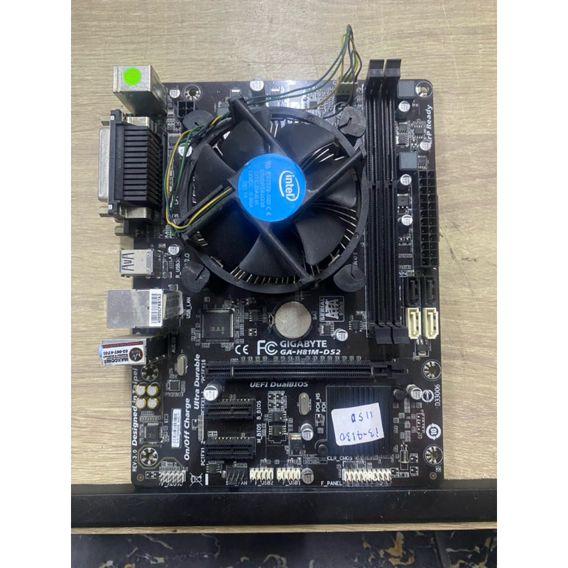 MB 1150 GIGABYTE GA H81M S1 พร้อม CPU I3 4130 มีเพจ io