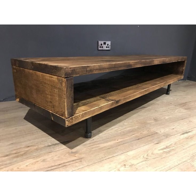 ชั้นวางทีวี งานไม้แท้ เกรดไม้เก่าทำสีเคลือบเรียบร้อย