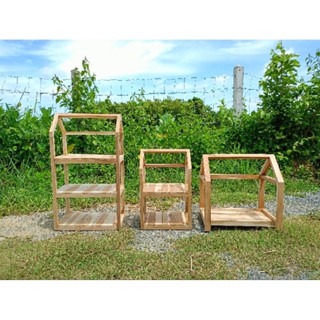 ชั้นวางของชำร่วย ชั้นเก็บของ ชั้นวางกระถางต้นไม้ ชั้นไม้สัก