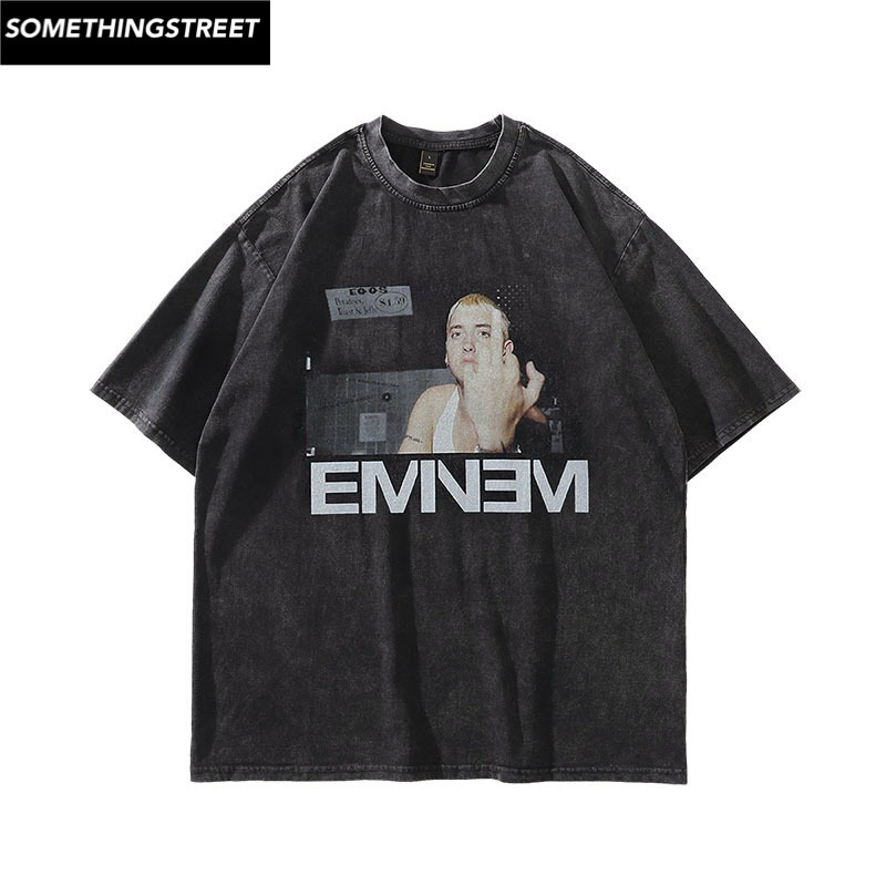 เสื้อยืดผู้ชายโอเวอร์ไซส์ fukc eminem