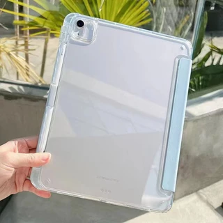 Yเคสไอแพด for pro11 2025 m5 Air4 Air5 Air6 gen11 gen8 gen9 gen10 10.2"12.9" Pro13" มีที่ใส่ปากกา ขอบใส ปกหนัง