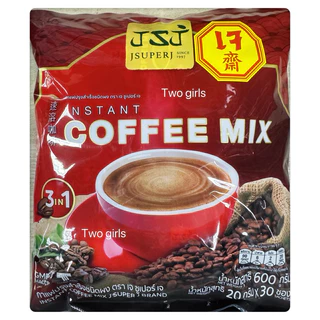 กาแฟเจ100%ปรุงสำเร็จชนิดผง ยี่ห้อ Coffee Mix J Super J 30ซอง