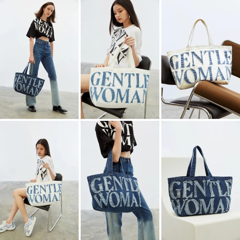 GENTLEWOMAN กระเป๋าผ้าแคนวาส มีป้ายแท็ก พร้อมส่ง ของแท้ 100%
