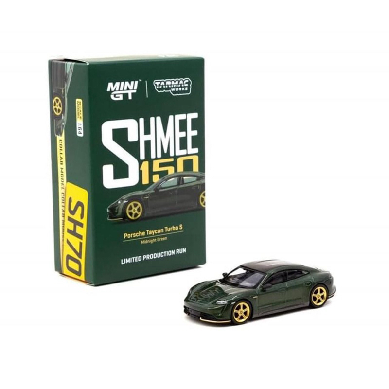 run Midnight green Porsche Taycan Turbo S Midnight Green limited production run Scale 1:64 ยี่ห้อ Ta