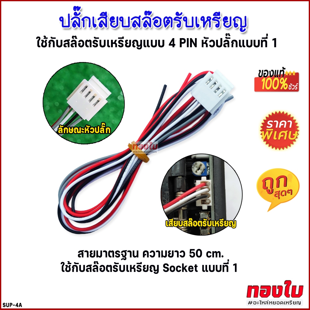 ปลั๊กเสียบสล๊อตหยอดเหรียญ เสียบสล๊อตหยอดเหรียญเครื่องซักผ้า ตู้น้ำ ตู้น้ำมัน ตู้ล้างรถ ปลั๊กประเภท 1