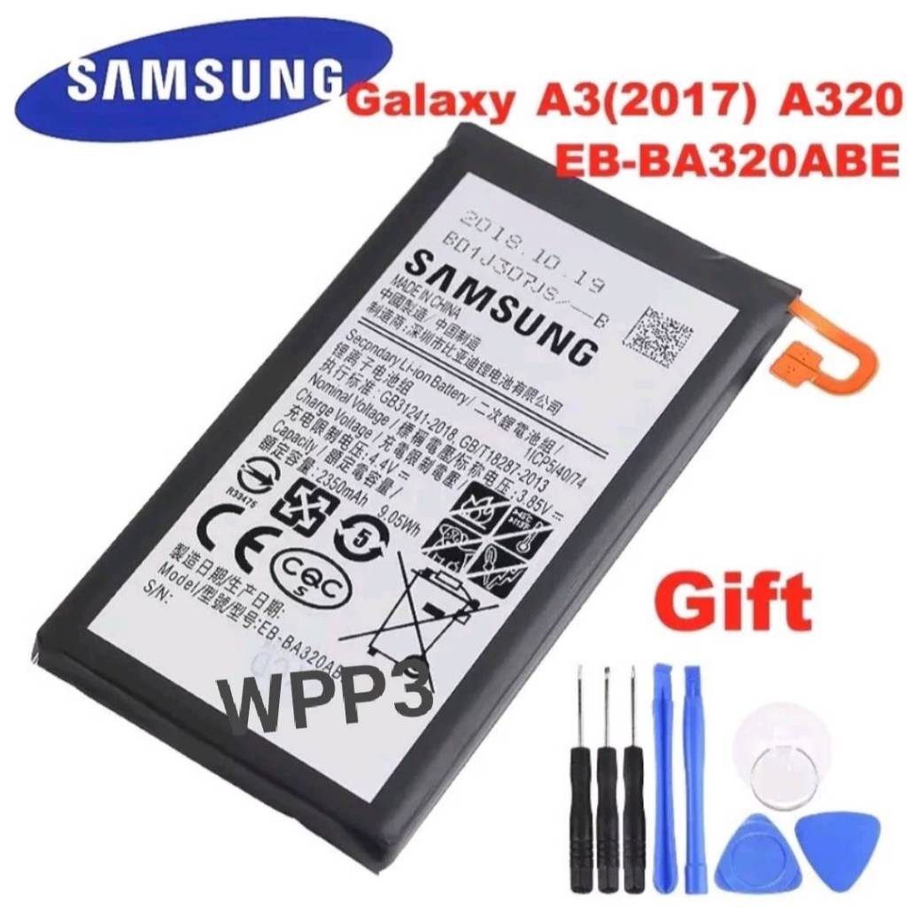 แบตเตอรี่SAMSUNG EB-BA320ABE 2350MAhสำหรับSamsung GalaxyA3(2017)a320 SM-A320F A320Y A320FL A320F/DS 