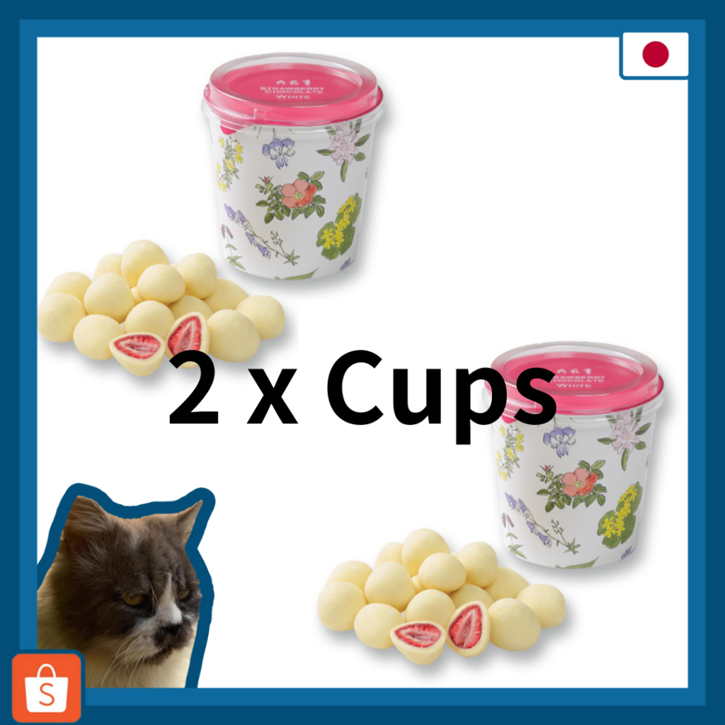 ROKKATEI 2 Cups of Strawberry Chocolate White (130g)