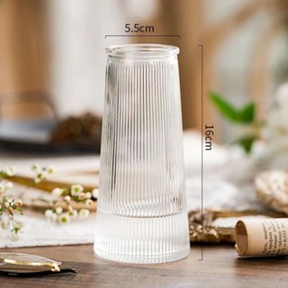 ที่เรียบง่ายและสร้างสรรค์แจกันแก้วใสขนาดเล็กเส้นผ่าศูนย์กลาง…