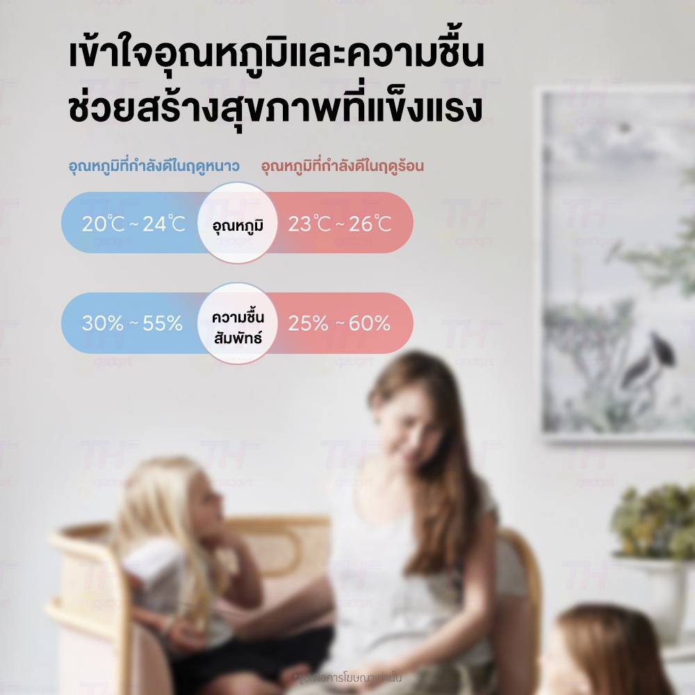 MIIIW Thermo-Hygrometer เครื่องวัดอุณหภูมิและความชื้น แสดงข้อมูล 5 ดีไซน์หน้าจอแบบใหม่ วัดอุณหภูมิและความชื้นอัตโนมัติ - รูปที่ 2
