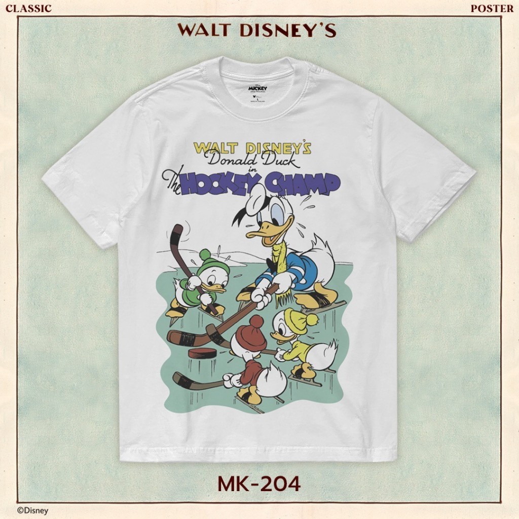 Power 7 Shop เสื้อยืดการ์ตูน Donald Duck ลิขสิทธ์แท้ DISNEY (MK-204)