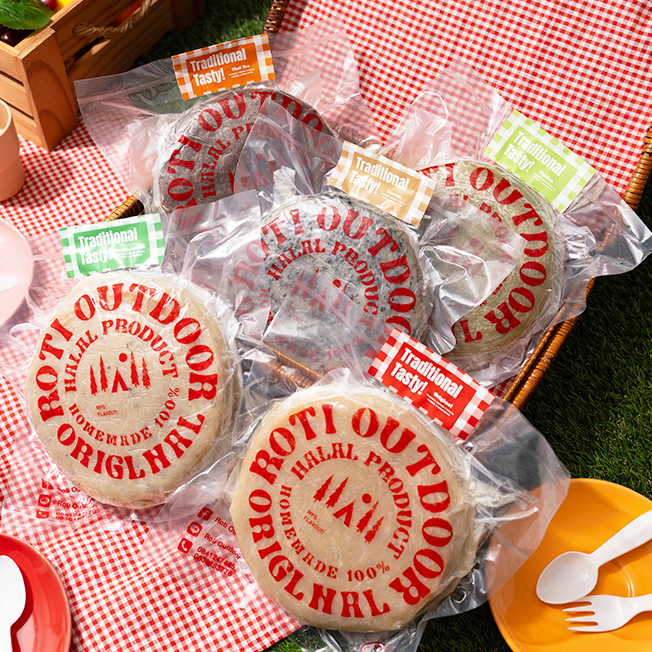 โรตีกึ่งสำเร็จรูป **ใช้เนยไม่มีไขมันทรานส์** roti convenience roti outdoor(แพ็ค/10แผ่น)ฮาลาลปลีก/ส่ง