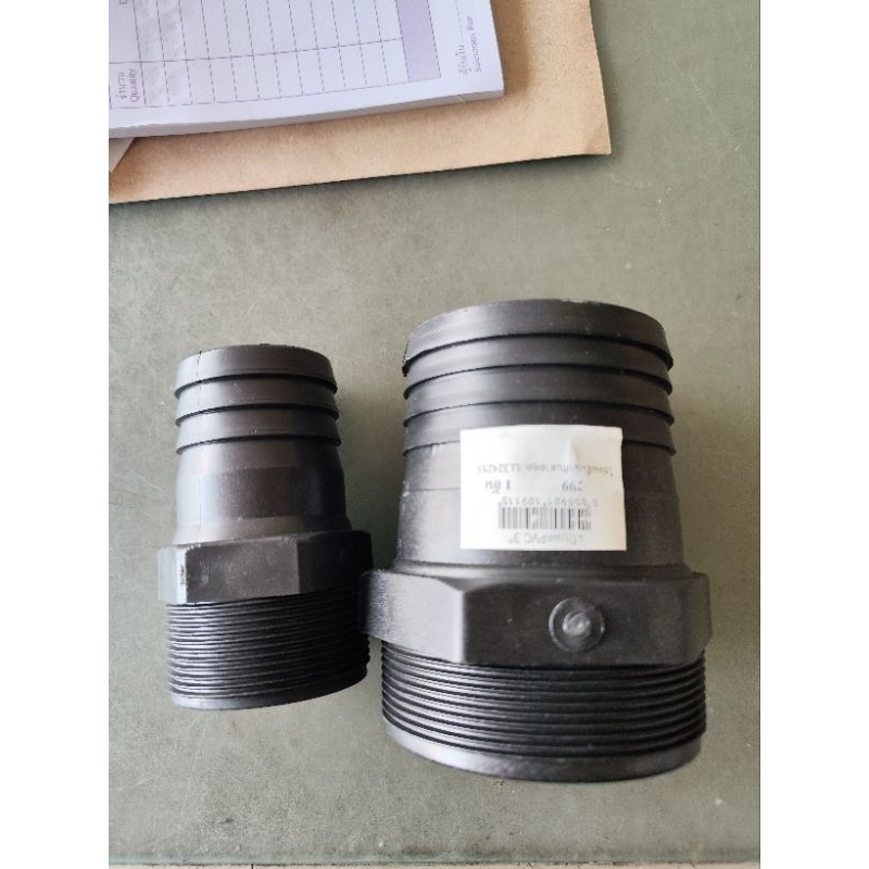 หางปลาไหล เกลียวนอก แป๊บลด พีวีซี สีดำ ขนาด 2 นิ้ว และ 3 นิ้ว