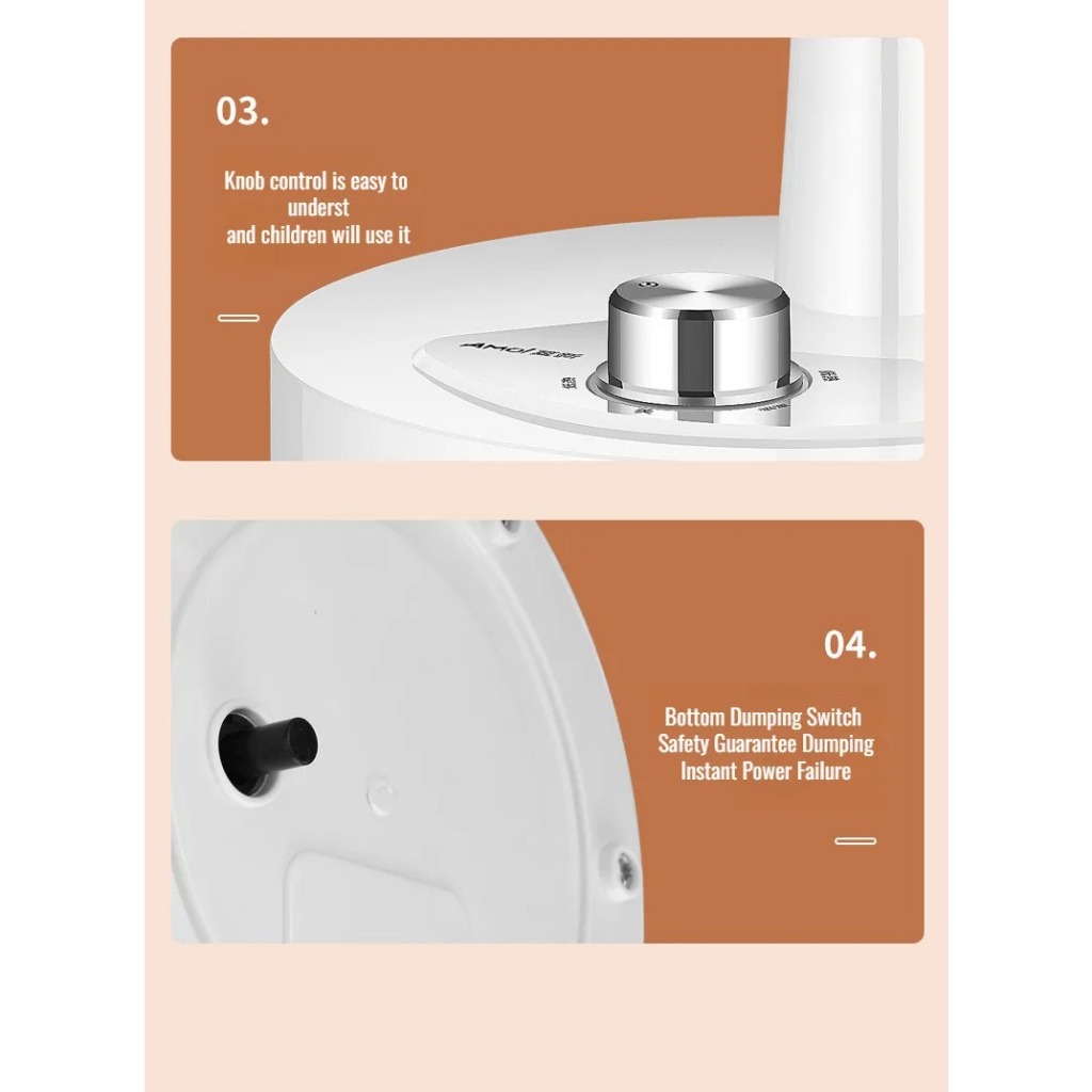 พัดลมร้อนheater Amoi 400W พัดลมฮีตเตอร์ ฮีตเตอร์ ฮีตเตอร์ตั้งโต๊ะ ฮิตเตอร์ลมร้อน ฮีตเตอร์พกพา - รูปที่ 5