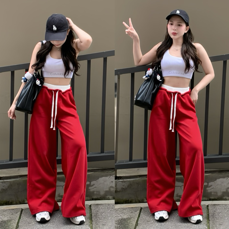 OG Pants สินค้าพร้อมส่ง กางเกงทรงกระบอกใหญ่แบบถูกต้องๆๆ พริ้วทิ้งตัวสวยมาก