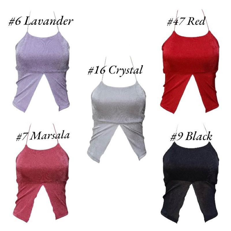 MML202🍒เสื้อคล้องคอ🍒แหวกหน้า🍒ผ้าวิ้ง🍒