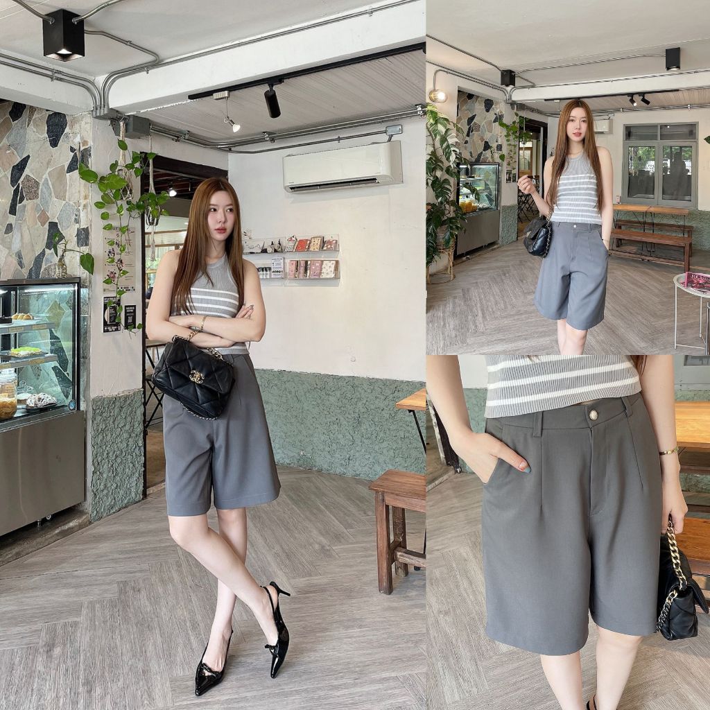 SLYQ URBAN EDGE BERMUDA PANTS กางเกงขาสั้นสามส่วน