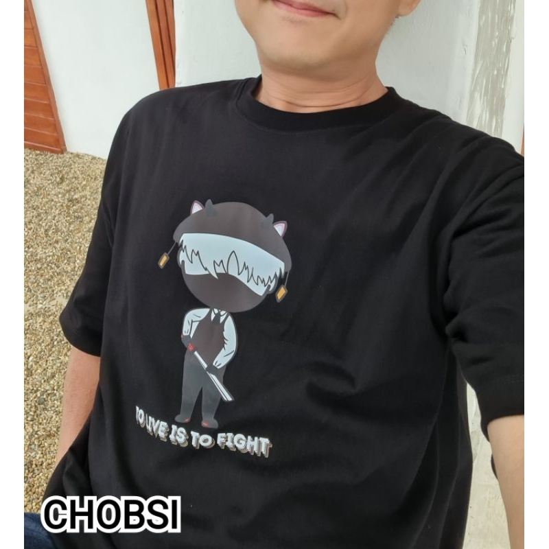 Chobsi-A4 Cool Samurai เสื้อยืด OVERSIZE PREMIUM COMB COTTON 20 ผ้าเนื้อนุ่มเนียนละเอียด ใส่สบาย
