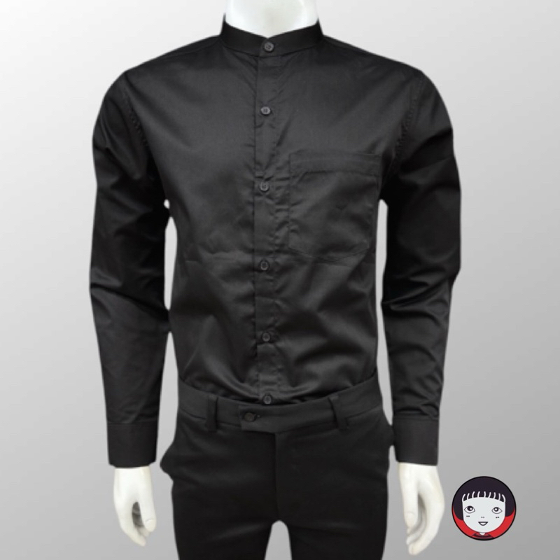 เสื้อเชิ้ตคอจีน ”มีกระเป๋า“แขนยาวผู้ชาย ทรงslim ( อก 38-46นิ้ว )