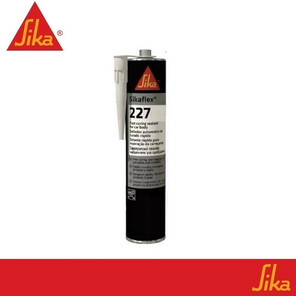 กาวโพลียูรีเทนหลอดแข็ง 310มล. สีขาว ซิก้า Sika Sikaflex 227 อุดตะเข็บยาแนวตัวถังรถ กาวโพลียูรีเทน จา