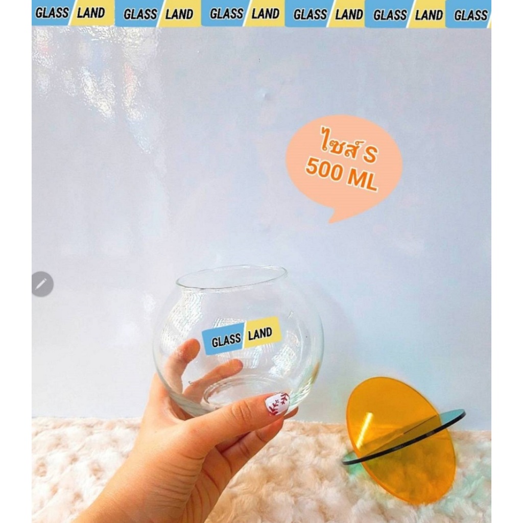 โหลแก้วทรงกลมเนื้อขาวใส โหลแก้วทรงกลม [ พร้อมส่งไซส์ S L 500 ml 1200 ml] แก้วจัดสวน ปลูกต้นไม้น้ำ โห