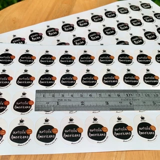 สติกเกอร์กาแฟ เมนูกาแฟ สติกเกอร์รสชาติ ฉลากสินค้าสำเร็จรูป coffee Sticker สติกเกอร์ไดคัท [B5]