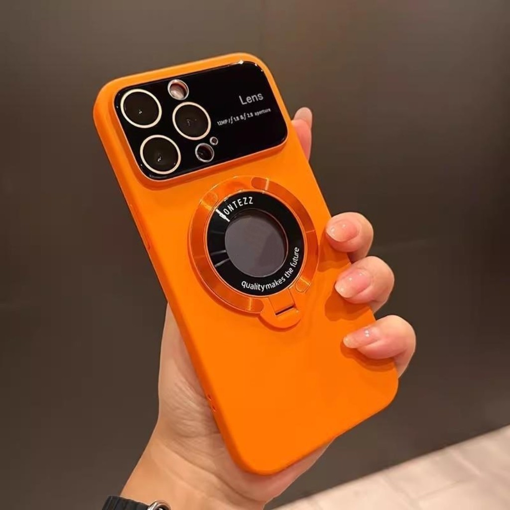 เคสตั้งได้แม่เหล็กฟิล์มกระจกเลนส์แบบใหญ่ Magnetic Case For iPhone 15 14 13 12 11 Promax Pro Plus เคสไอโฟน เคสกันกระแทก