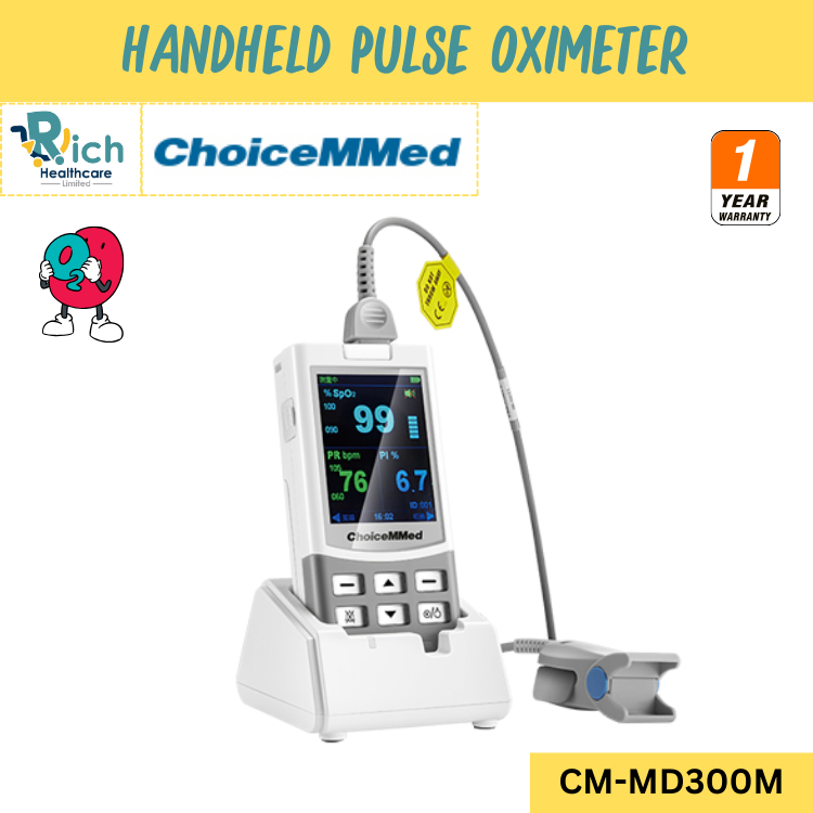 ChoiceMMed Handheld Pulse Oximeter เครื่องวัดความอิ่มตัวของออกซิเจนแบบพกพา MD300M [รับประกันตัวเครื่