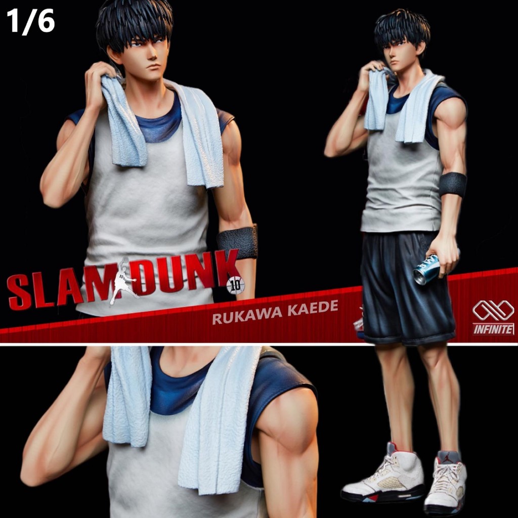Figure ฟิกเกอร์ Infinite x MH Studio งานปั้น Slam Dunk Shohoku สแลมดังก์ ทีมโชโฮคุ Rukawa Kaede รุคาว่า คาเอเดะ 1/6 GK
