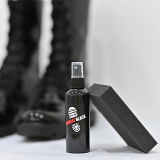 น้ำยาบำรุงหนังรองเท้า Combat Black เคลือบเงา เเถมฟรี!! ฟองน้ำ