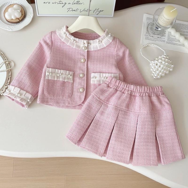 Babycub ชุดเด็กสวยหรูผ้าทวิต ชุดเด็กออกงาน เด็กหญิง