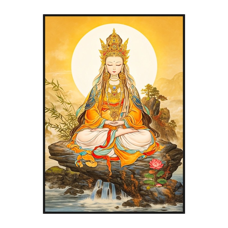Diamond Painting 5D DIY เจ้าแม่กวนอิม เทพ ศาสนา ครอสติสคริสตัล 5 มิติ ปักครอสติส ภาพติดเพชร 30×40 cm ราคา ถูกที่สุด ดีลบีเคเค แกลเลอรีภาพที่ 5