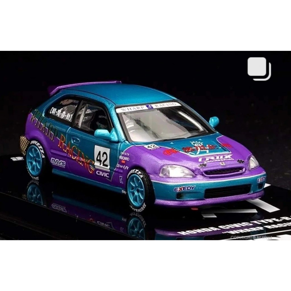 MODEL▪️ Inno64 Honda Civic Type-R(EK9)"WHARP RACING" โมเดลรถ รถเหล็กของสะสม