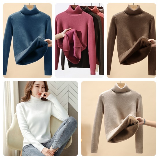 (มีขนด้านใน)   เสื้อคอเต่ากันหนาวผู้หญิง TB313 TB314 TB394 ZK25 GGG59 KD41 TB403