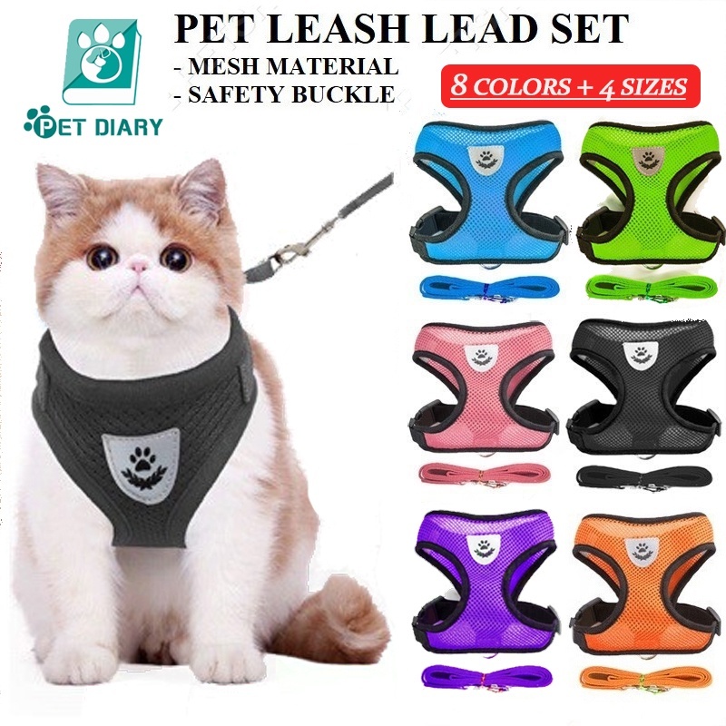 TUBI ผู้ให้บริการสัตว์เลี้ยงแมวและสายรัดแมวกับเสื้อกั๊กระบายอากาศปรับได้