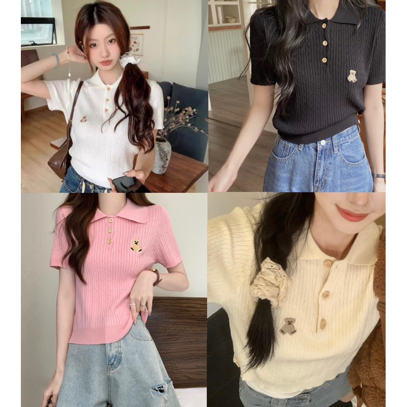 ✿MAI AREA✿ 107 เสื้อปักหมีน่ารักสไตล์เกาหลี