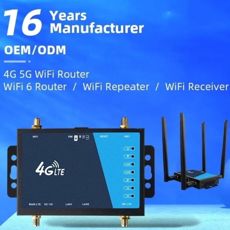 4G Wifi Router 300Mbps Industrial 4 Detachable Antenna SMA Port SIM Card Slot Easy Setup Plug Play  