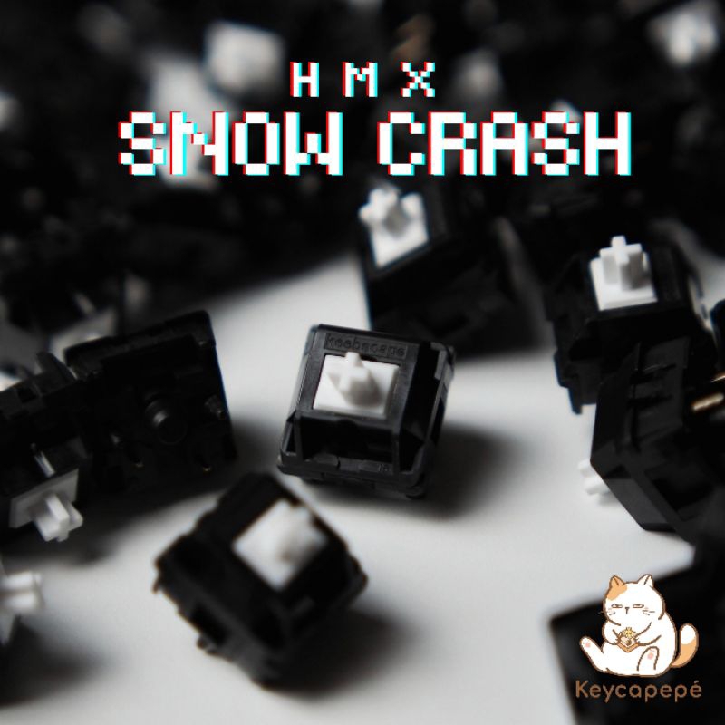 Keebscape.Co x HMX Snow Crash linear switch (10ชิ้น) rail bottom out pre lubed สวิตช์คีย์บอร์ด